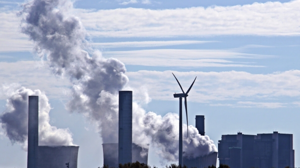 power plant and windmill