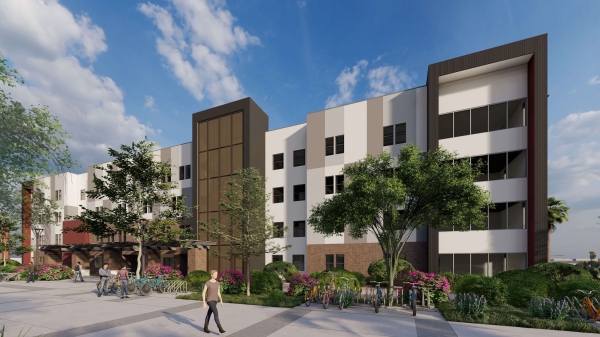 Artist rendering of Casa De Oro II, a new dorm to be built on the ASU West Valley campus.