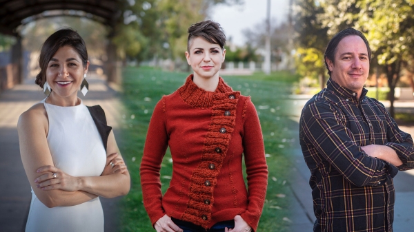 Collage of portraits of ASU psychology students Adi Wiezel, Paula Baker and Matt Langley.