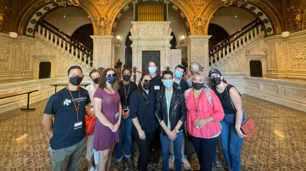 Group photo of graduate students as they begin their fall semester at ASU's California Center. 