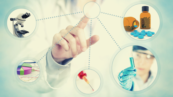 Stock image connecting clinical research stages