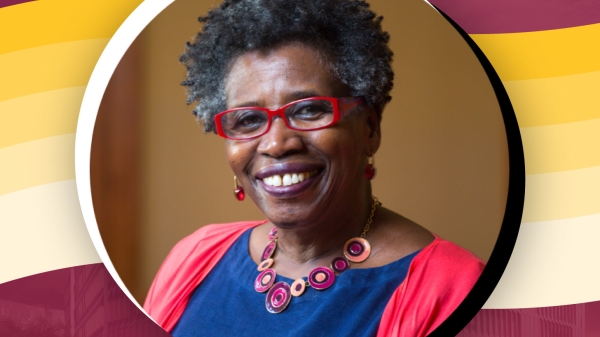 Portrait of Stanlie James, the keynote speaker for the ASU School of Social Transformation's webinar "Black Women in Higher Education."