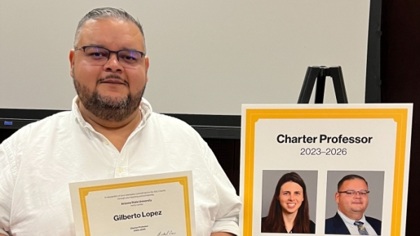 Professor Gilberto Lopez honored with Charter Professors Award