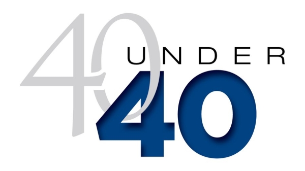 Logo reading "40 under 40"