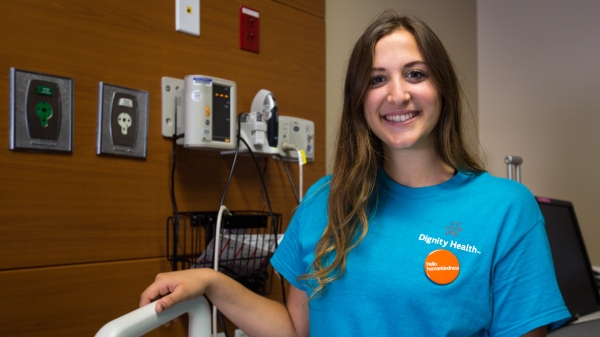 student in medical room