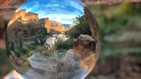A reflected image of Arizona’s Grand Canyon.