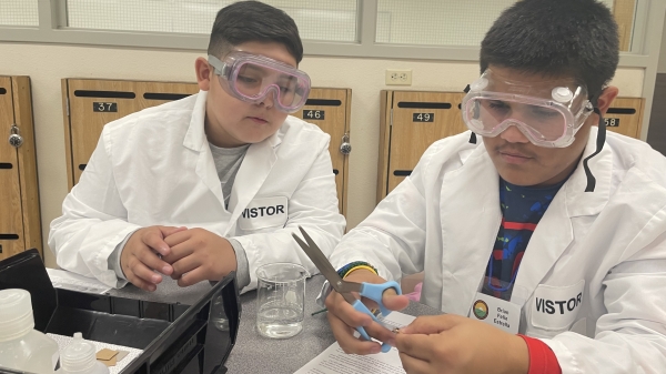 Students working on laboratory activity at the ASU School of Molecular Sciences.
