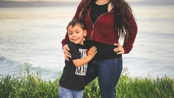 Lena Bonds and her son Gabriel