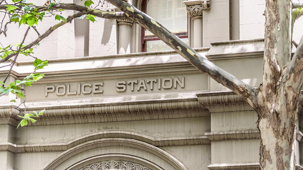 Exterior of police station building