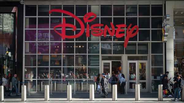 Exterior of the Disney store in New York City.