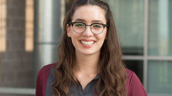 ASU grad Julia Anderson at ASU Polytechnic campus