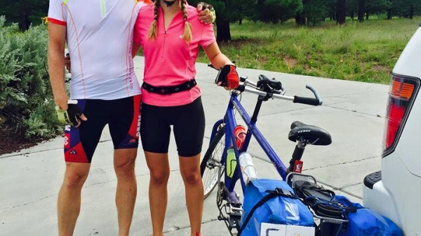 ASU freshman rode on a tandem bike with her dad from Flagstaff to the Valley.