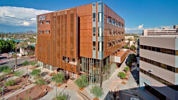 outside of ASU nursing building in Downtown Phoenix