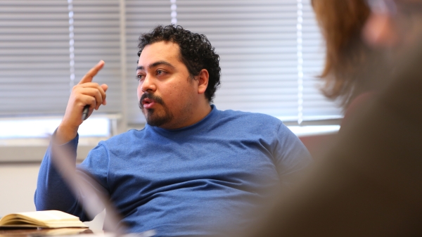 José Gómez, a Ph.D. student in Spanish and the 2016/17 CA Research Fellow / Photo by Bruce Racine