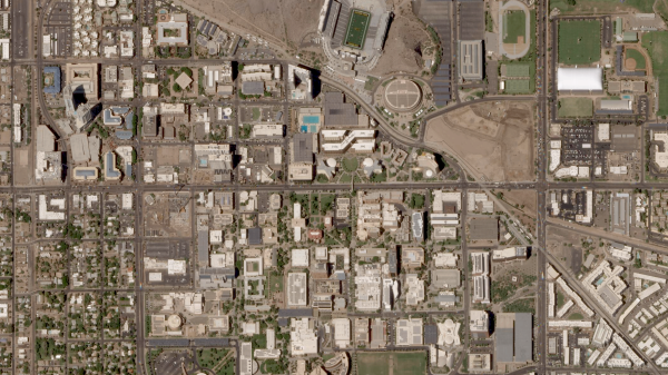 Satellite photo of ASU Tempe campus by company Planet