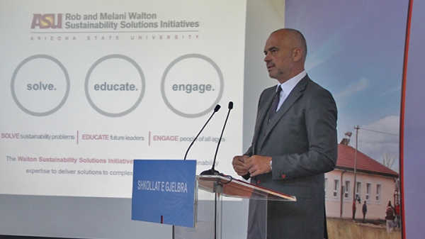 Albanian Prime Minister Edi Rama speaks about ASU&#039;s study