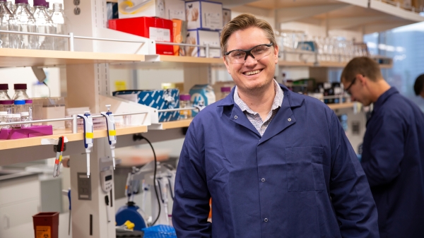 Dr. Brent Nannenga in a laboratory