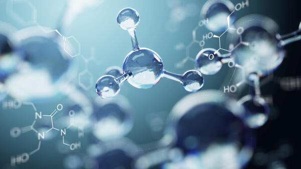 Graphic illustration of chemicals on a molecular level.