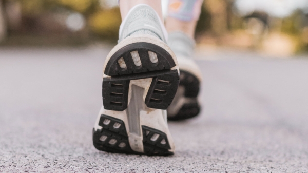 A photo of a person walking.