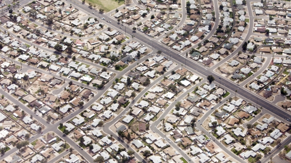 aerial view of a Phoenix neighborhood