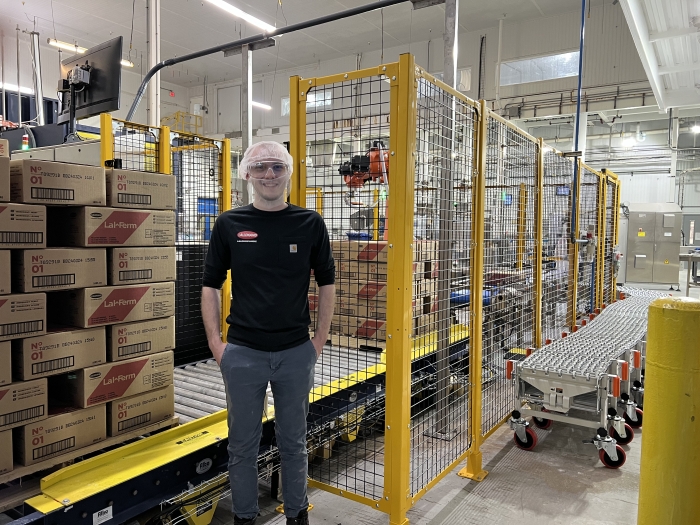 A photo of Tyler Jiemback in a Lallemand Baking facility.