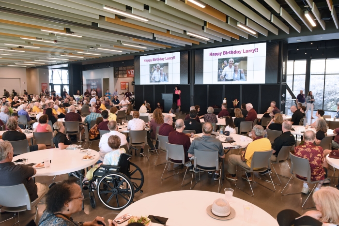 More than 350 people, including Sun Devil football greats, came out to honor Larry Kentera for his 100th birthday