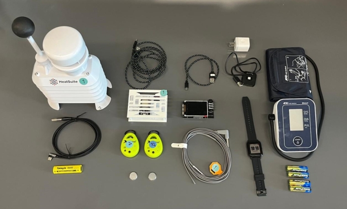 Devices used to measure heat exposure responses.
