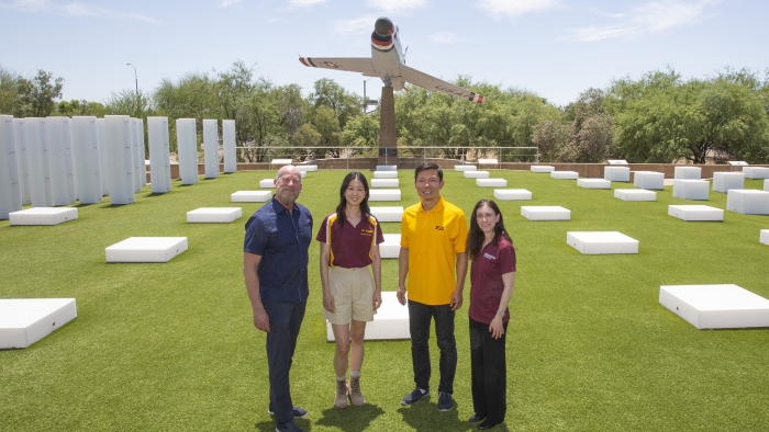 The EdgeCare team poses at Fields of Honor in Chandler