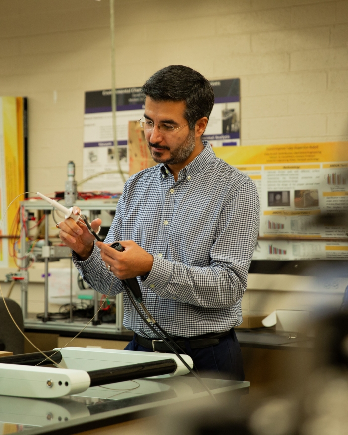 Hamid Marvi, an associate professor of aerospace and mechanical engineering in the School for Engineering of Matter, Transport and Energy. Marvi also won the 2024 ABRC New Investigator Award.