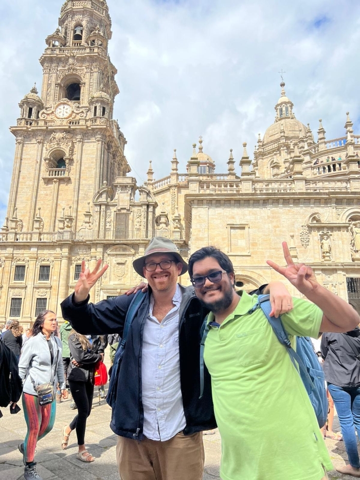 Photo of Alex Young and Vishnu Raghavan in Spain