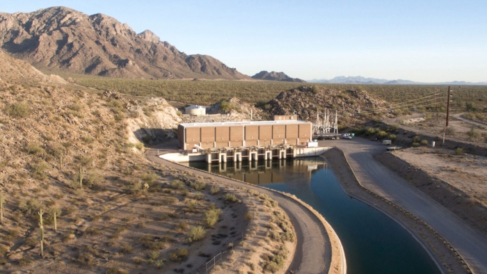 Dam on a mountainous area.