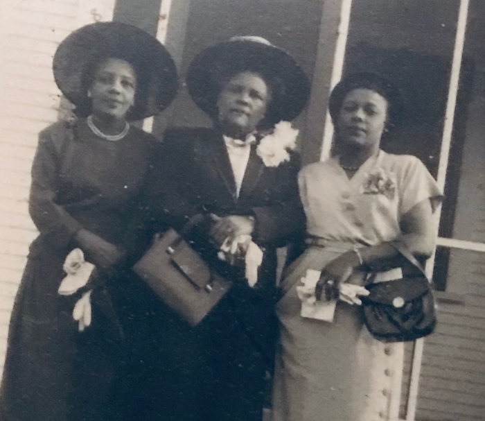historical photo of three Black women circa 1935