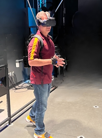 Antonios Printezis in a VR headset