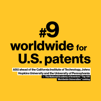 Graphic reading "#9 worldwide for U.S. patents"