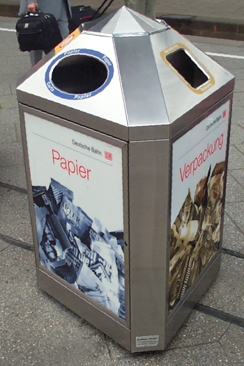 Recycling bin in Germany