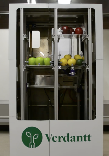 A fresh produce vending machine.