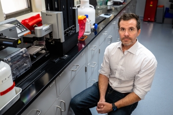 A man sits in his lab