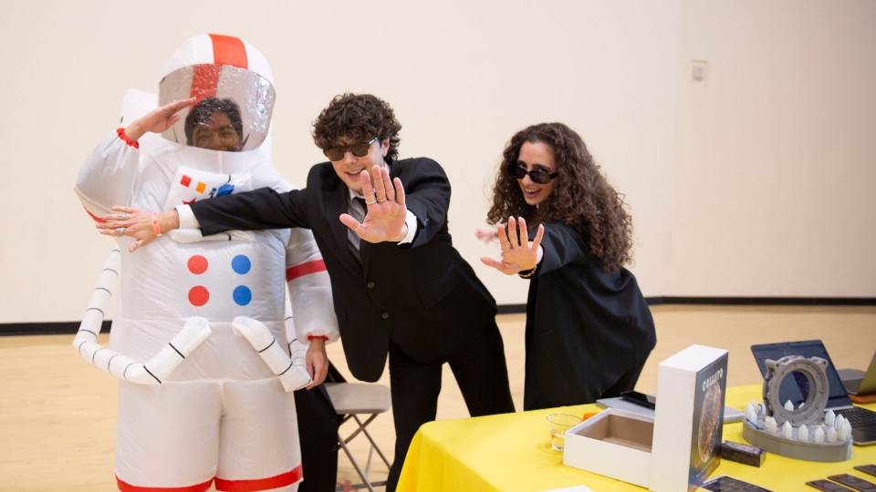 student teams injected a bit of theatricality into their presentations