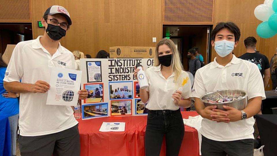 Members of the IISE ASU student chapter at a Passport to ASU event