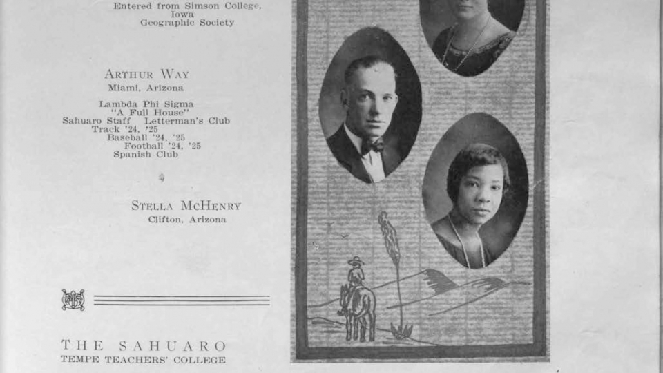 Yearbook page from 1925 with 's portrait