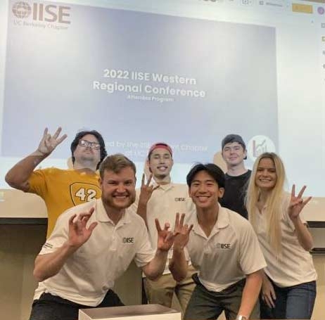 Leaders of the IISE ASU student chapter at a virtual participation in this year’s IISE Western Regional Conference.