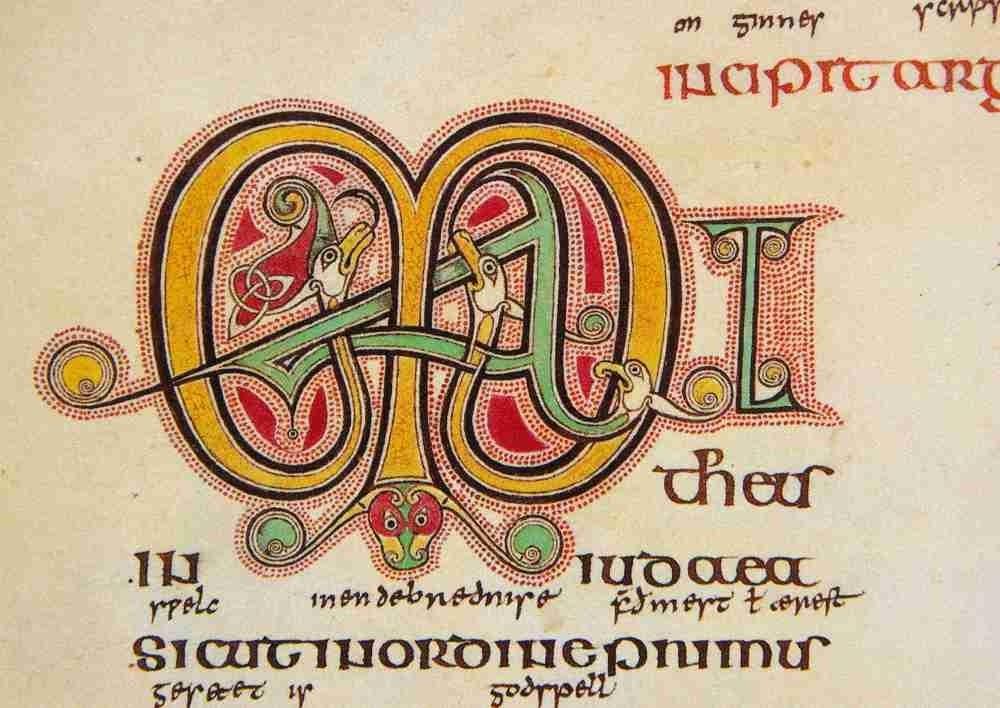 Lindisfarne Gospels Initial (by manuscript_nerd on Flickr under CC 2.0)