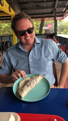man at Honduras restaurant