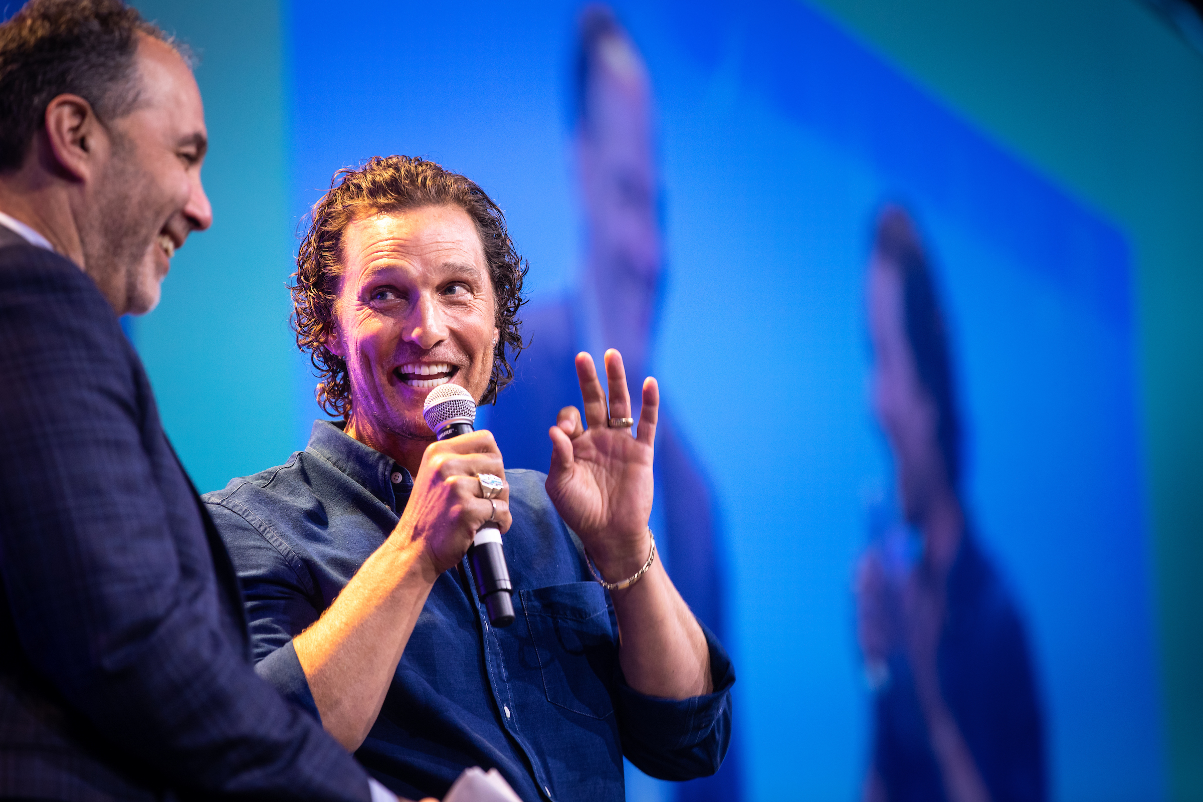 Actor Matthew McConaughey speaks at the ASU GSV Summit