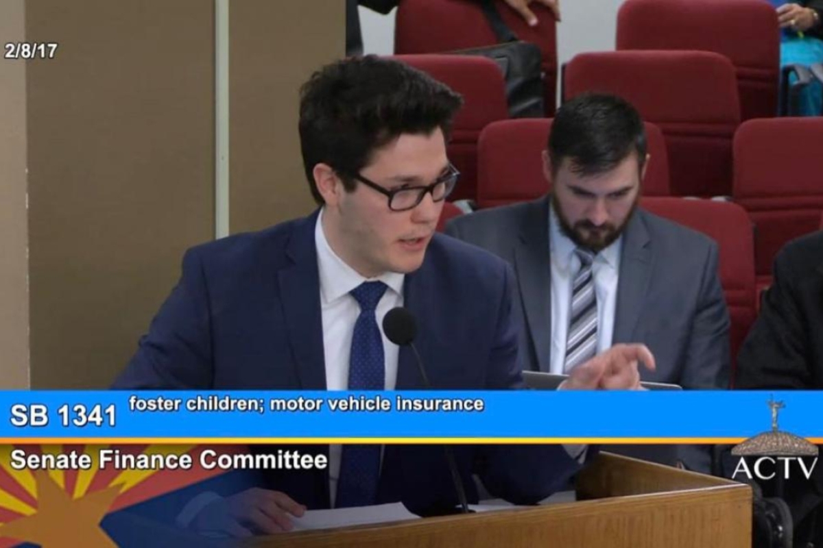 Frank Smith testifies before the Arizona State Senate