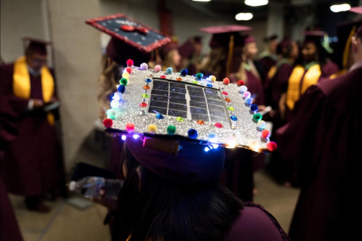 ASU commencement mortarboards