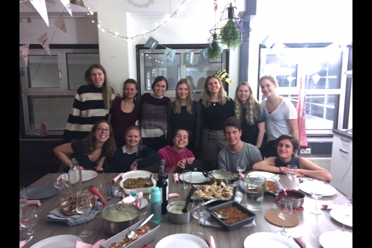 Lopez celebrating Thanksgiving in the Netherlands