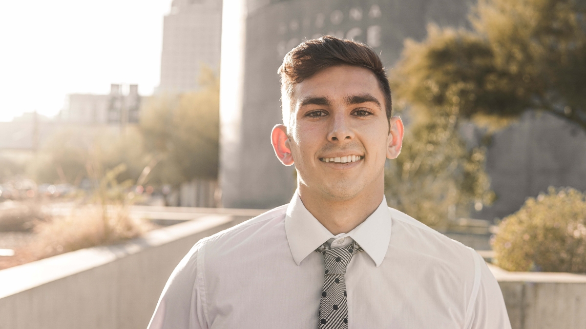 Portrait of ASU grad Mason Ford
