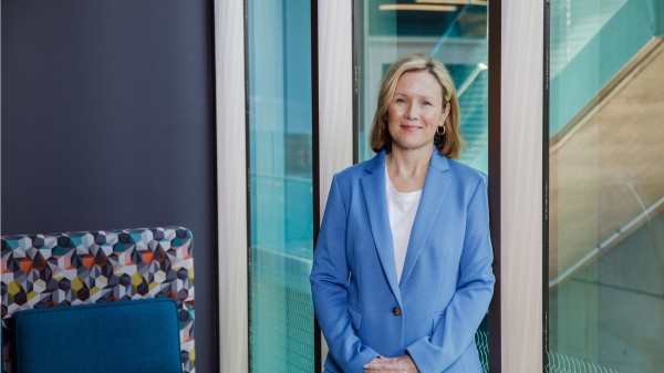 Portrait of Miki Kittilson, dean of the College of Global Futures, at the Walton Center for Planatery Health.